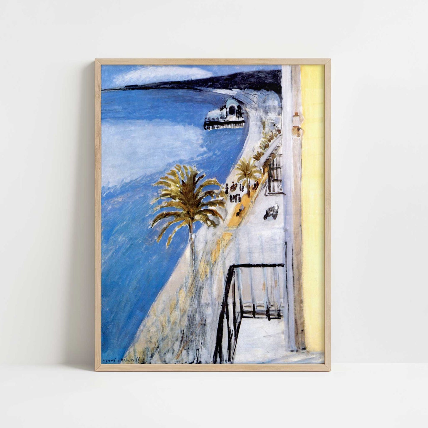 The Bay of Nice (1918) by Henri Matisse – Art Print - Art print in oak frame