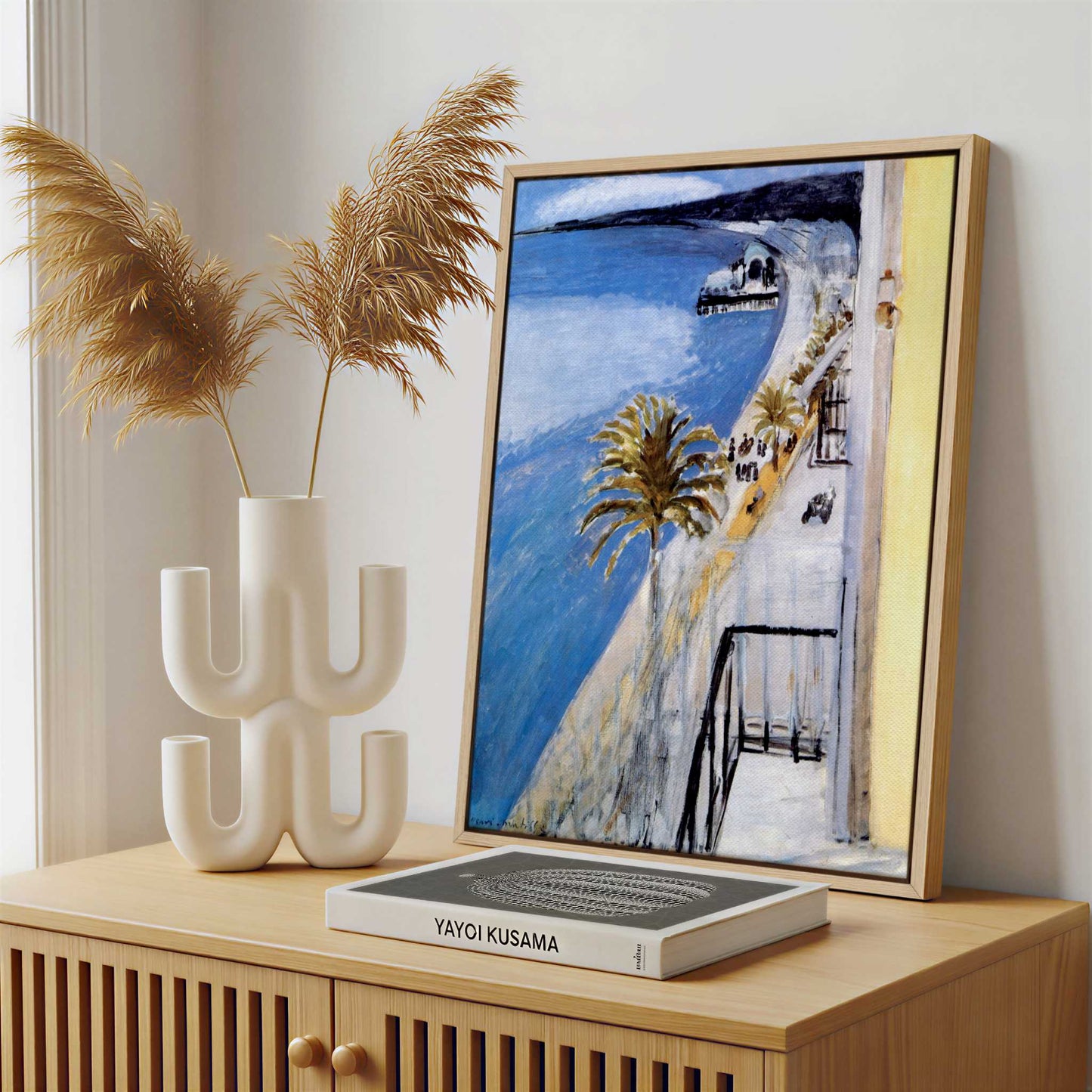 Framed Canvas - Framed canvas in a stylish interior setting