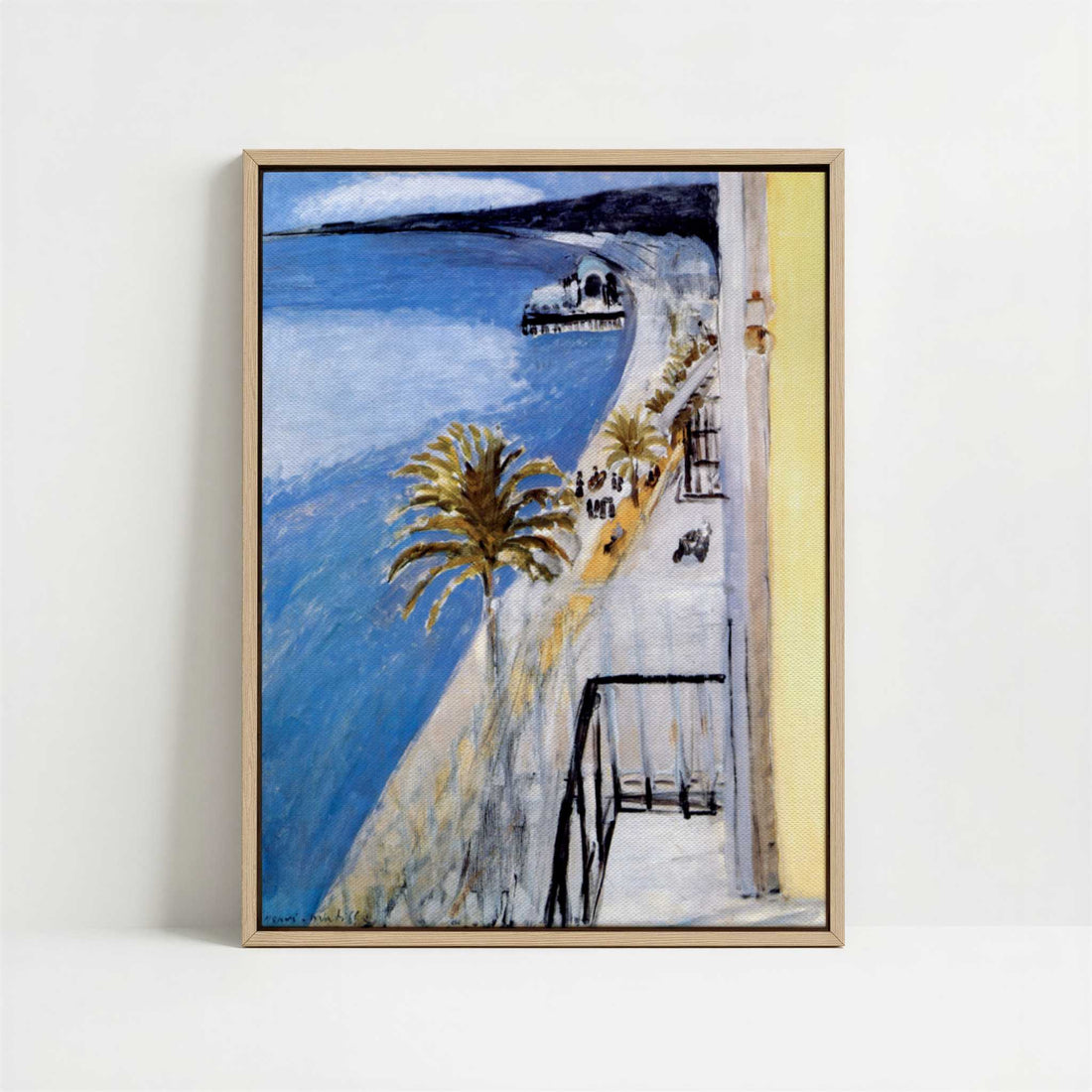 Framed Canvas - Framed canvas in oak color frame