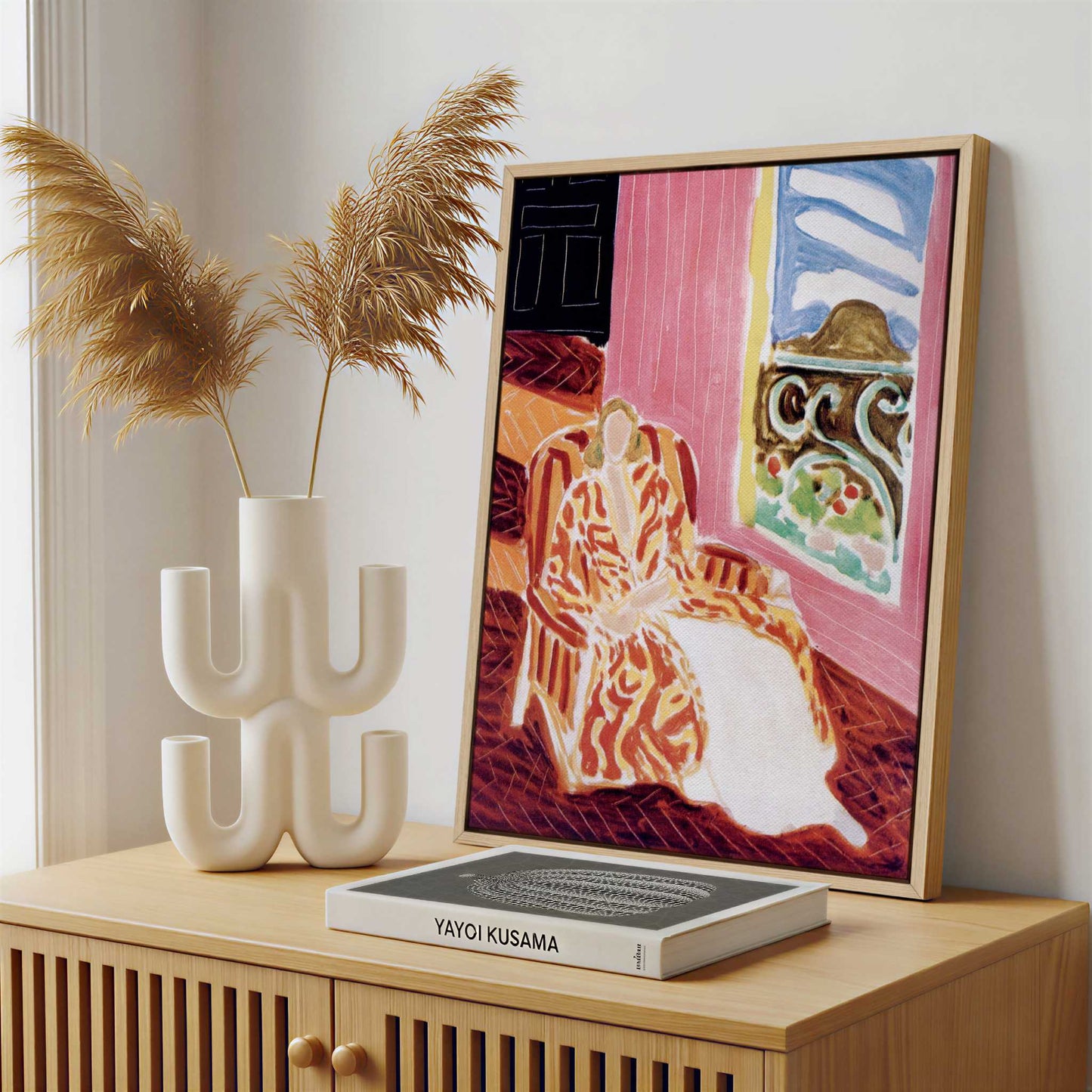 Framed Canvas - Framed canvas in a stylish interior setting