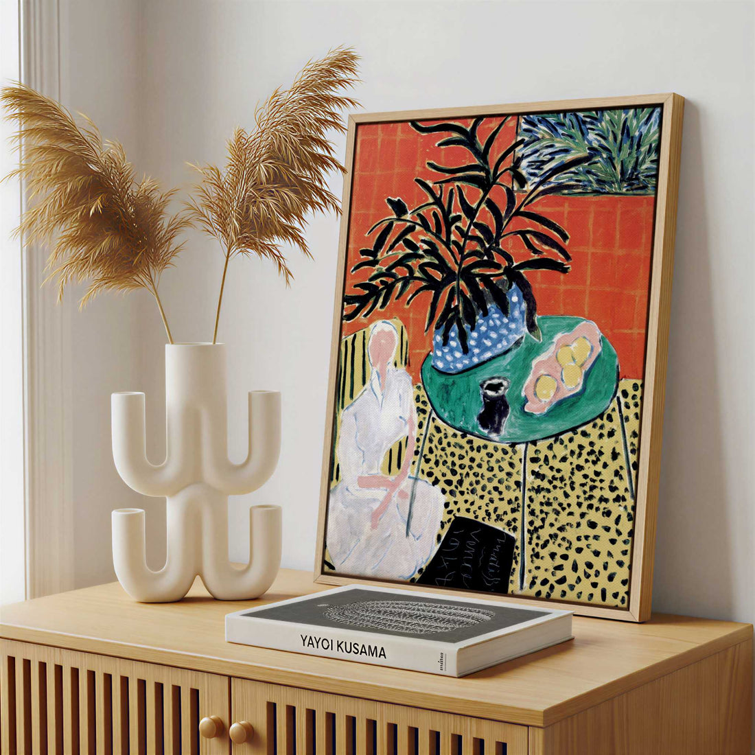 Framed Canvas - Framed canvas in a stylish interior setting