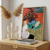 Framed Canvas - Framed canvas in a stylish interior setting