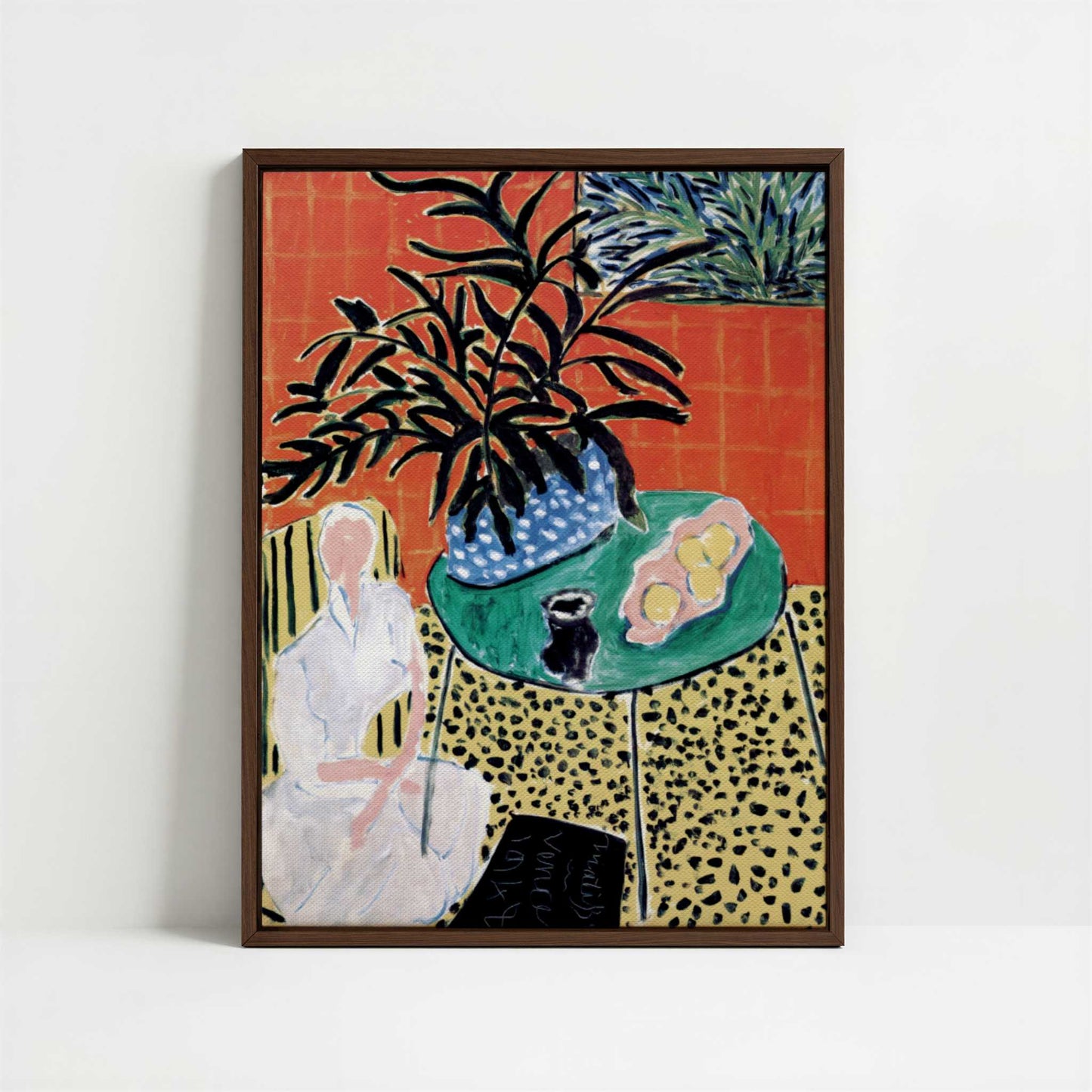 Framed Canvas - Framed canvas in dark wood color frame