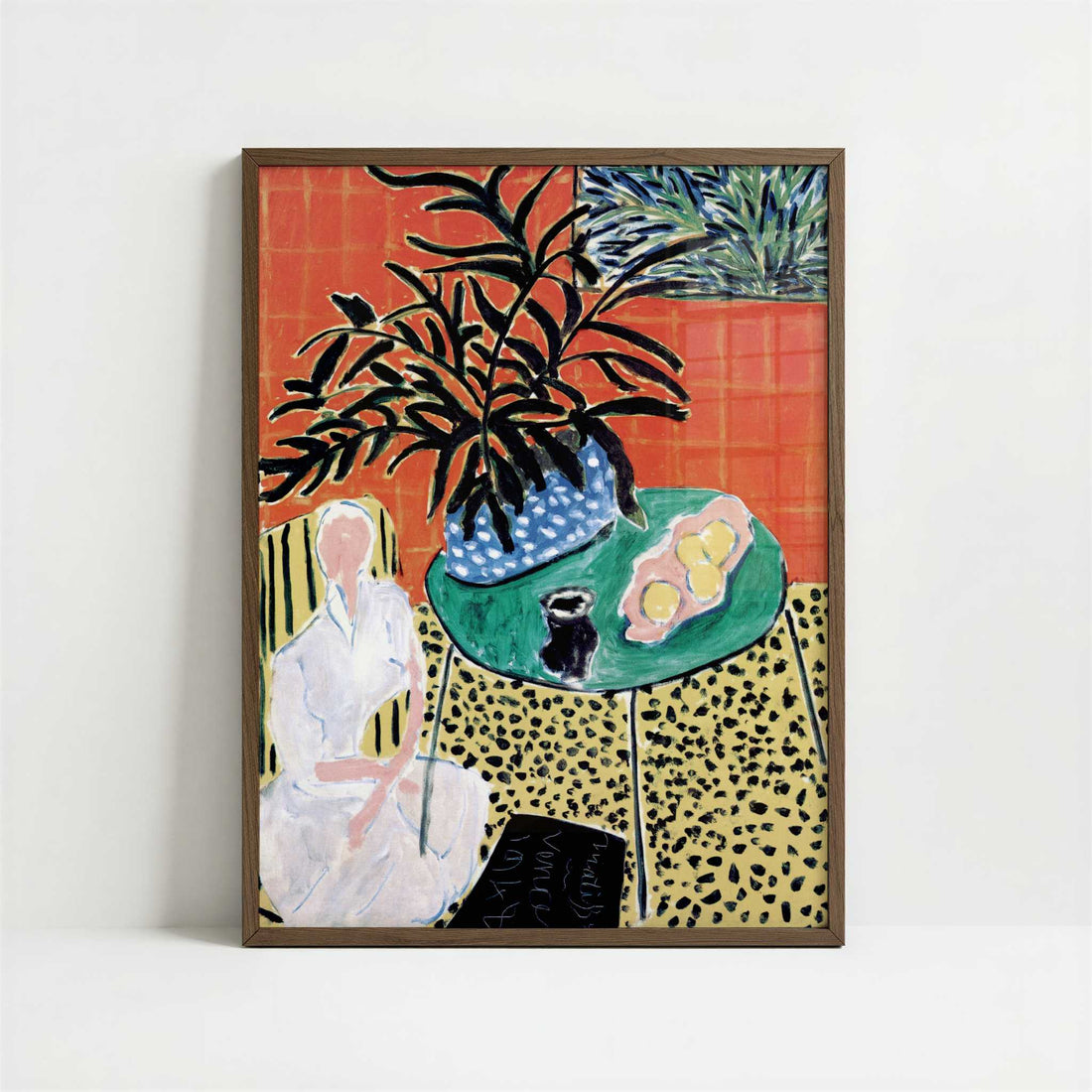 The Black Fern (1948) by Henri Matisse – Art Print - Art print in dark wood frame