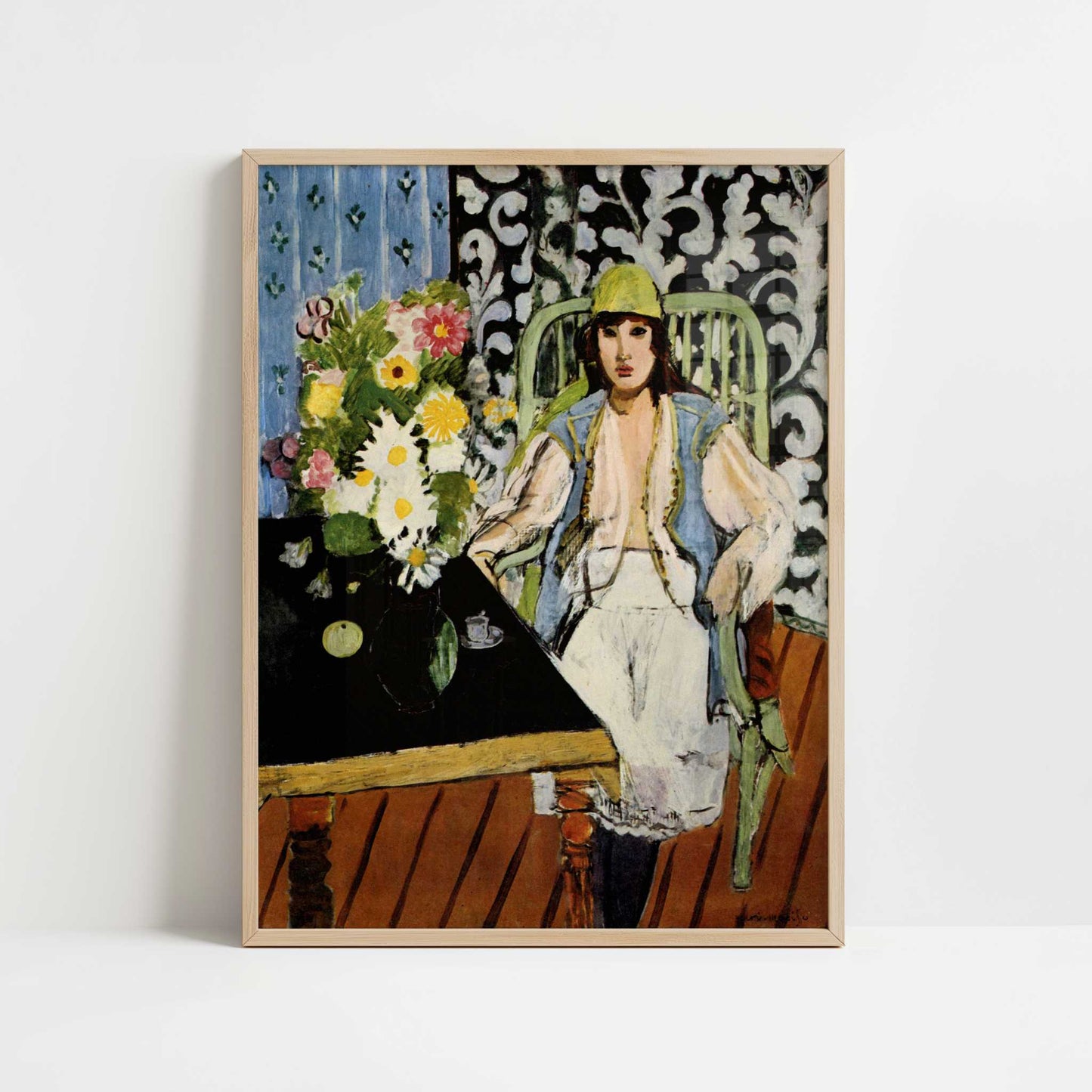 The Black Table (1919) by Henri Matisse – Art Print - Art print in oak frame