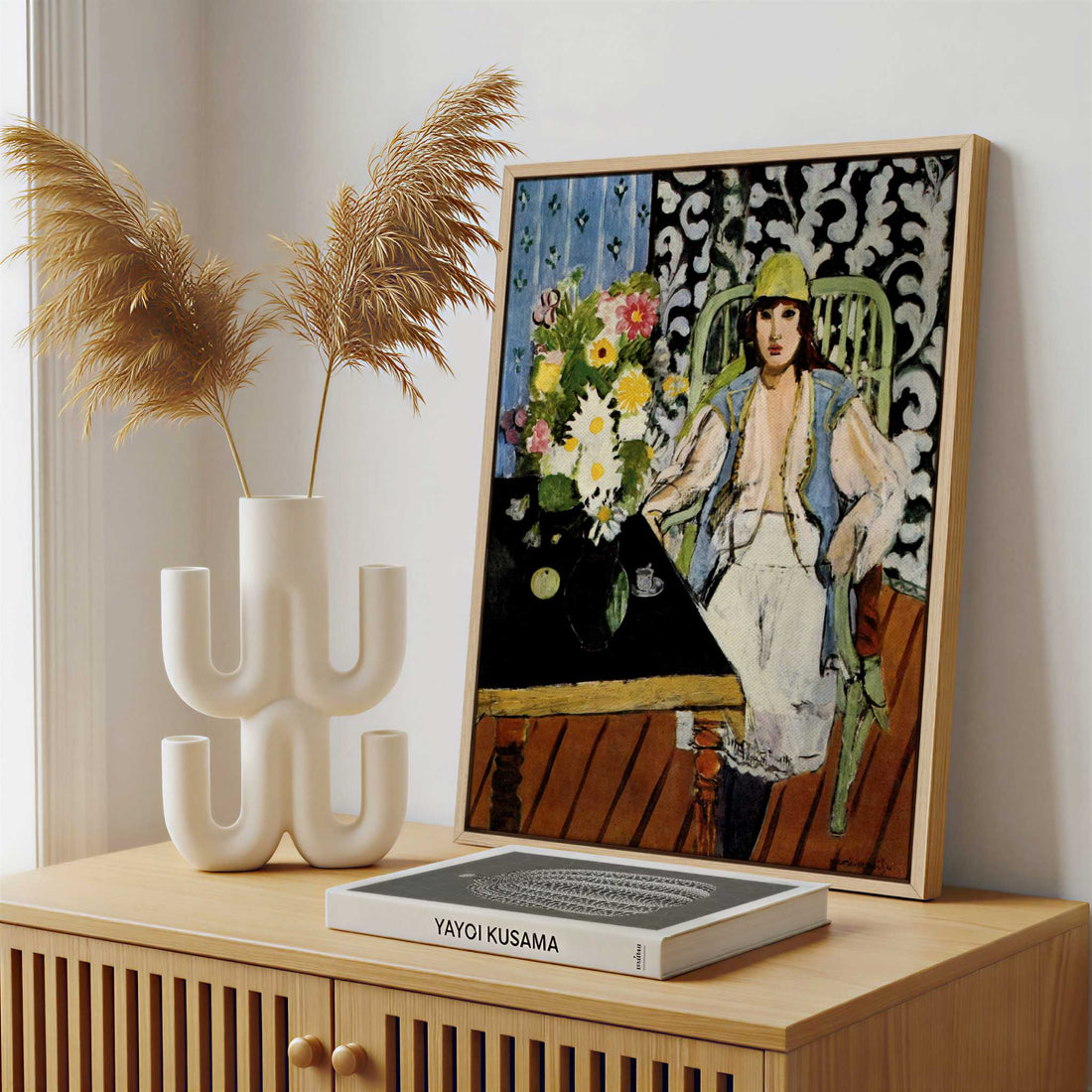 Framed Canvas - Framed canvas in a stylish interior setting