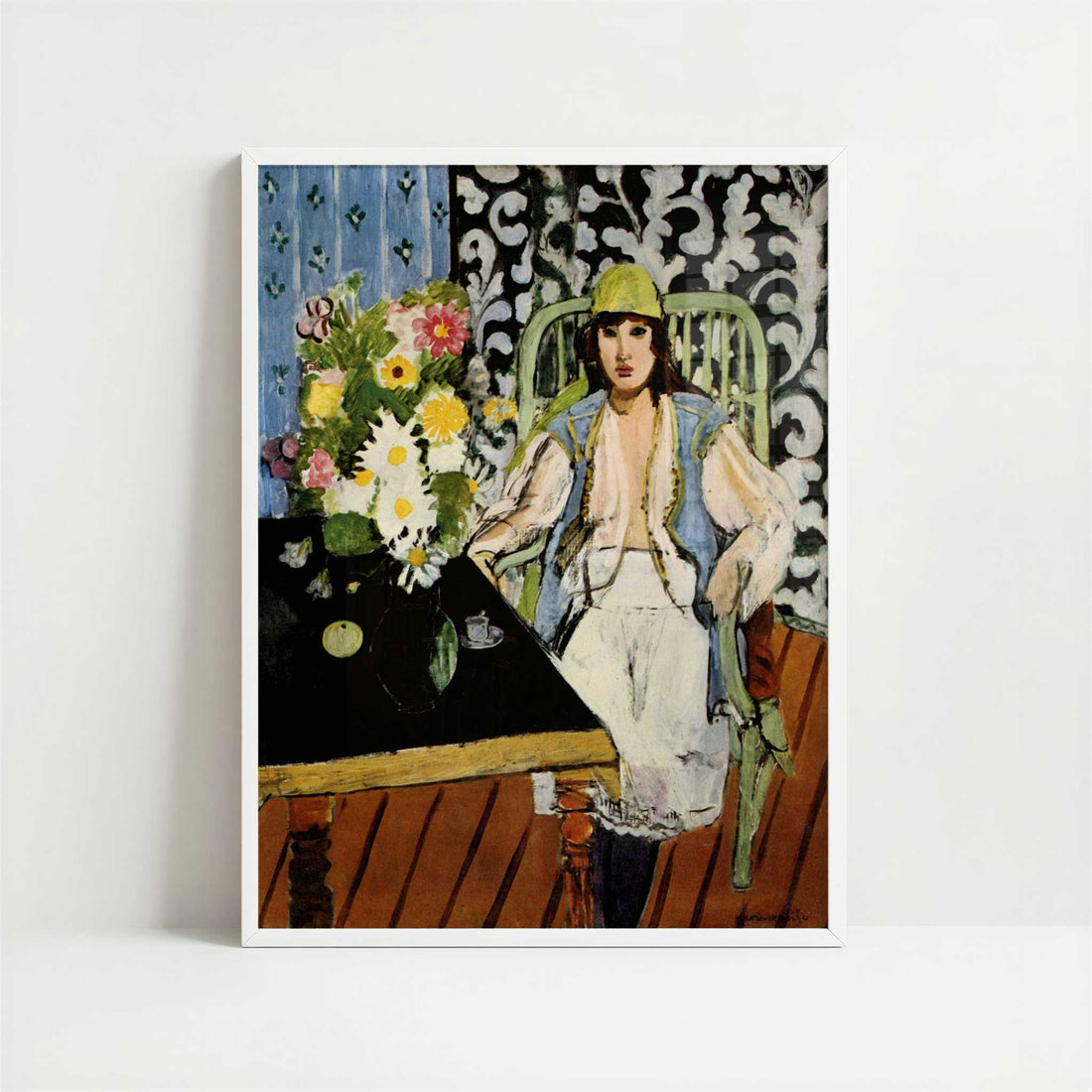 The Black Table (1919) by Henri Matisse – Art Print - Art print in white frame