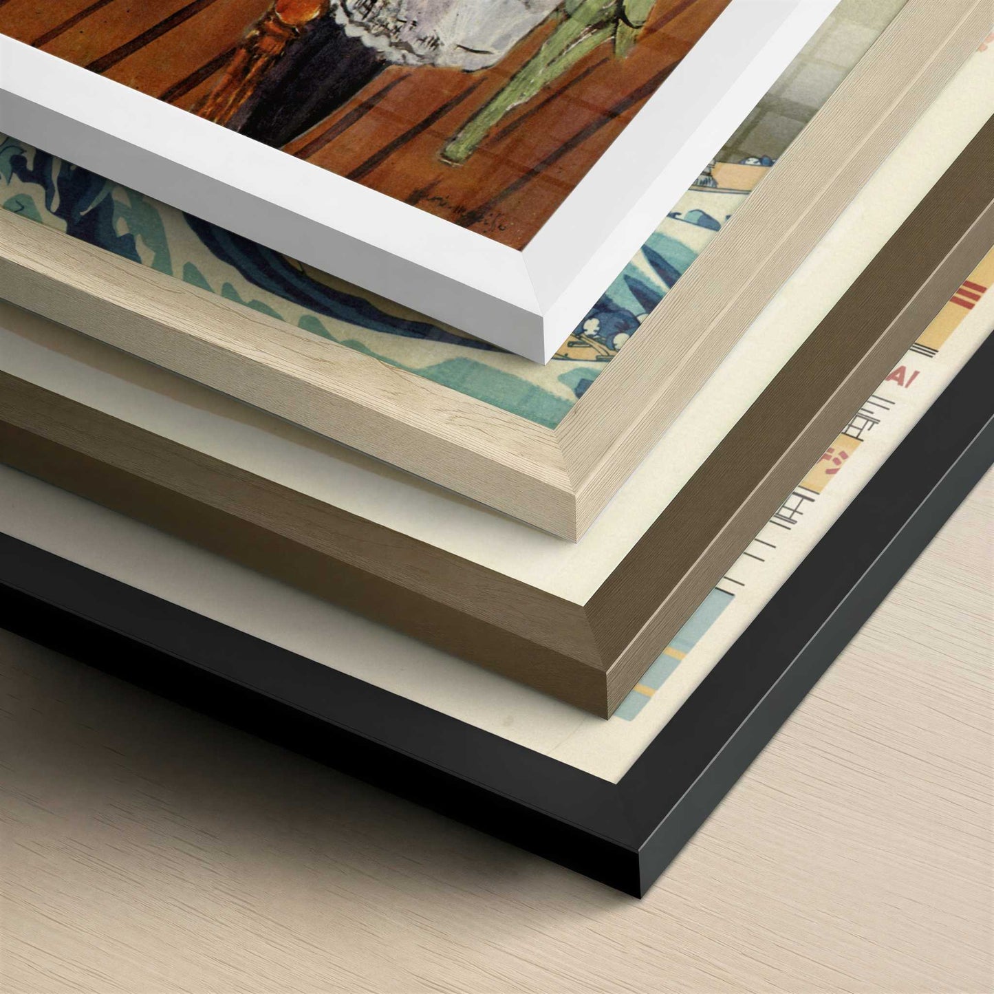 The Black Table (1919) by Henri Matisse – Art Print - Close-up detail of the different frames