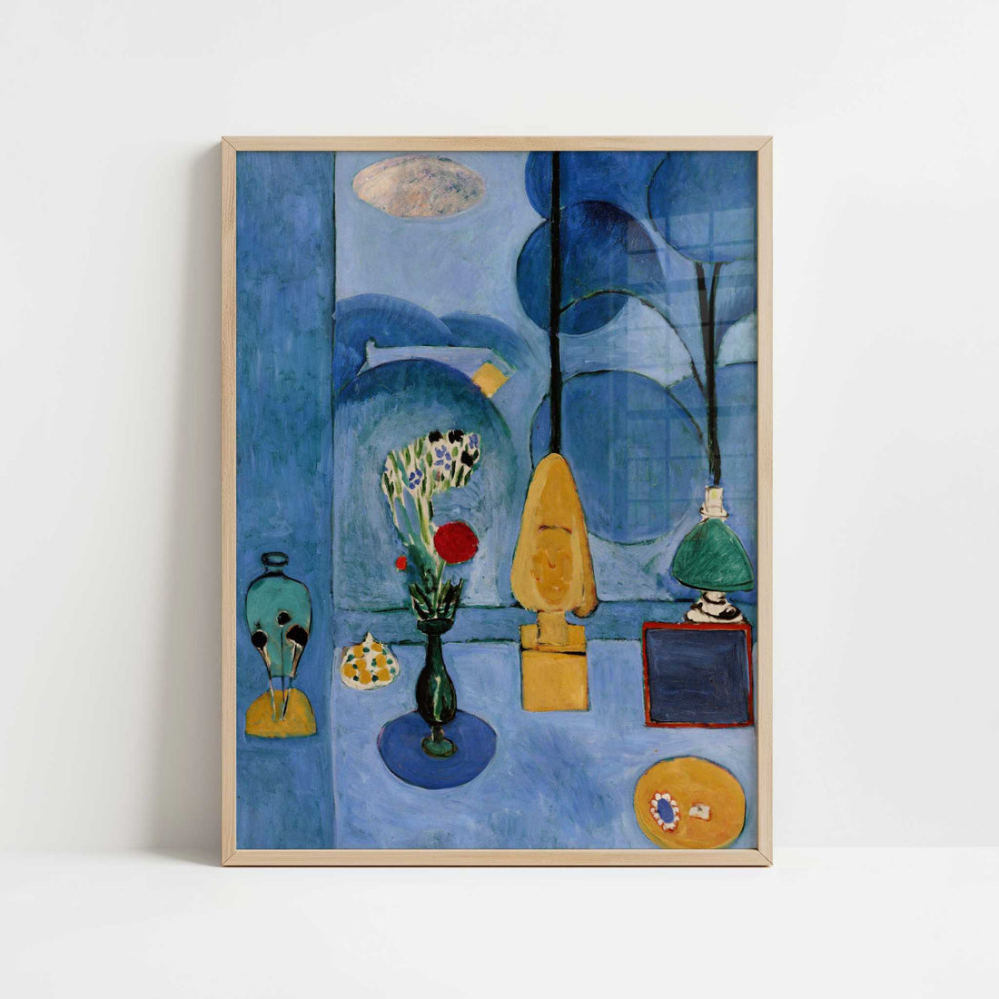 The Blue Window (1913) by Henri Matisse – Art Print - Art print in oak frame
