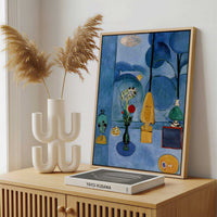 Framed Canvas - Framed canvas in a stylish interior setting