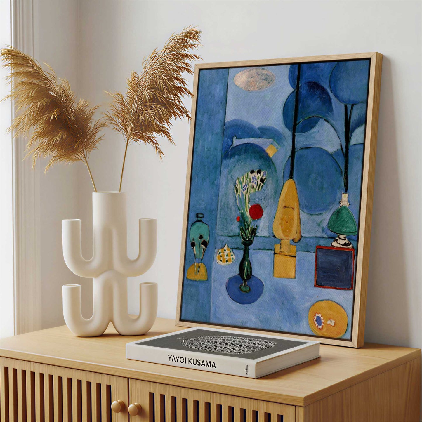 Framed Canvas - Framed canvas in a stylish interior setting