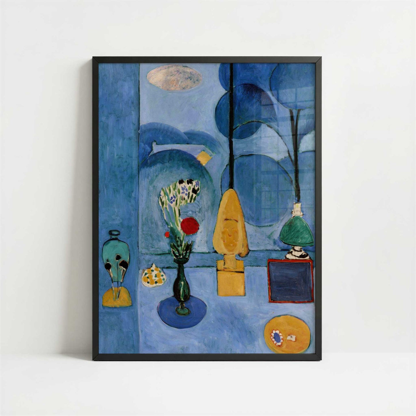 The Blue Window (1913) by Henri Matisse – Art Print - Art print in black frame