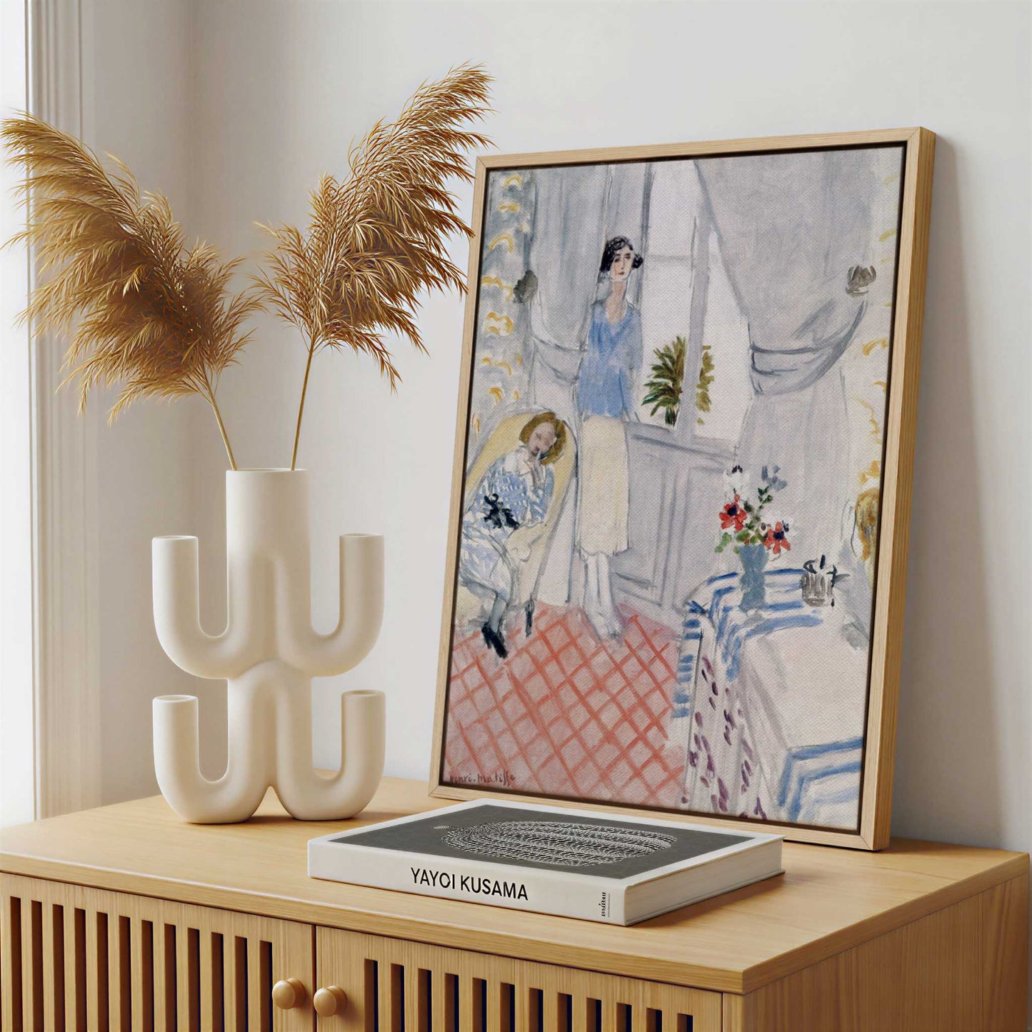 Framed Canvas - Framed canvas in a stylish interior setting