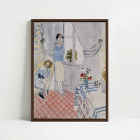 Framed Canvas - Framed canvas in dark wood color frame