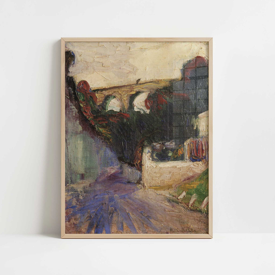 The Bridge (1898) by Henri Matisse – Art Print - Art print in oak frame