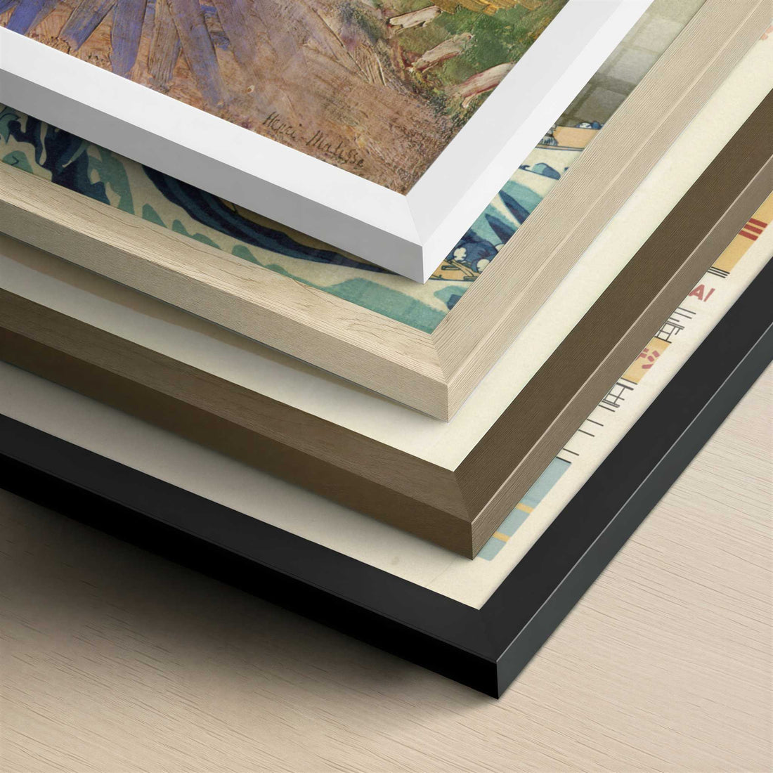The Bridge (1898) by Henri Matisse – Art Print - Close-up detail of the different frames
