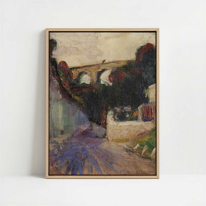 Framed Canvas - Framed canvas in oak color frame