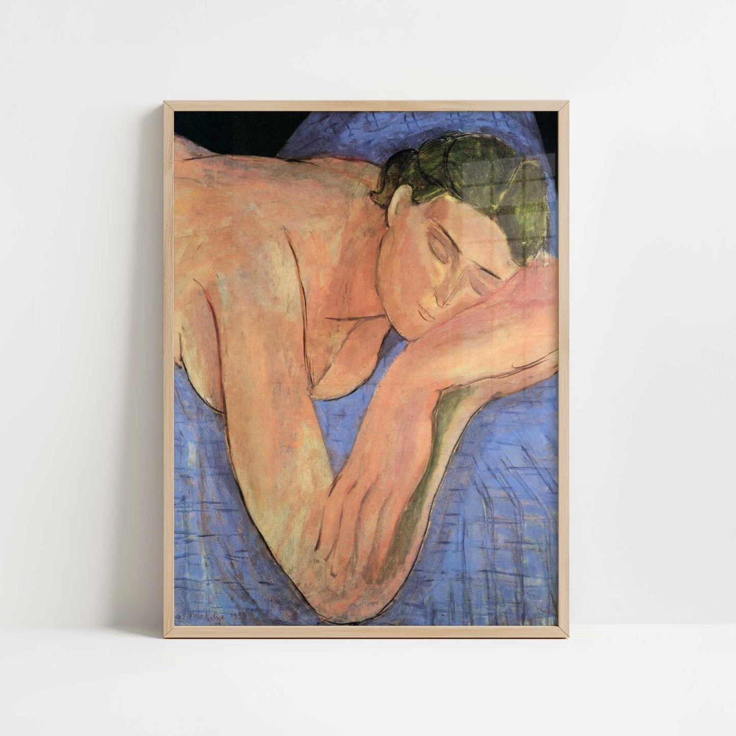 The Dream (1935) by Henri Matisse – Art Print - Art print in oak frame
