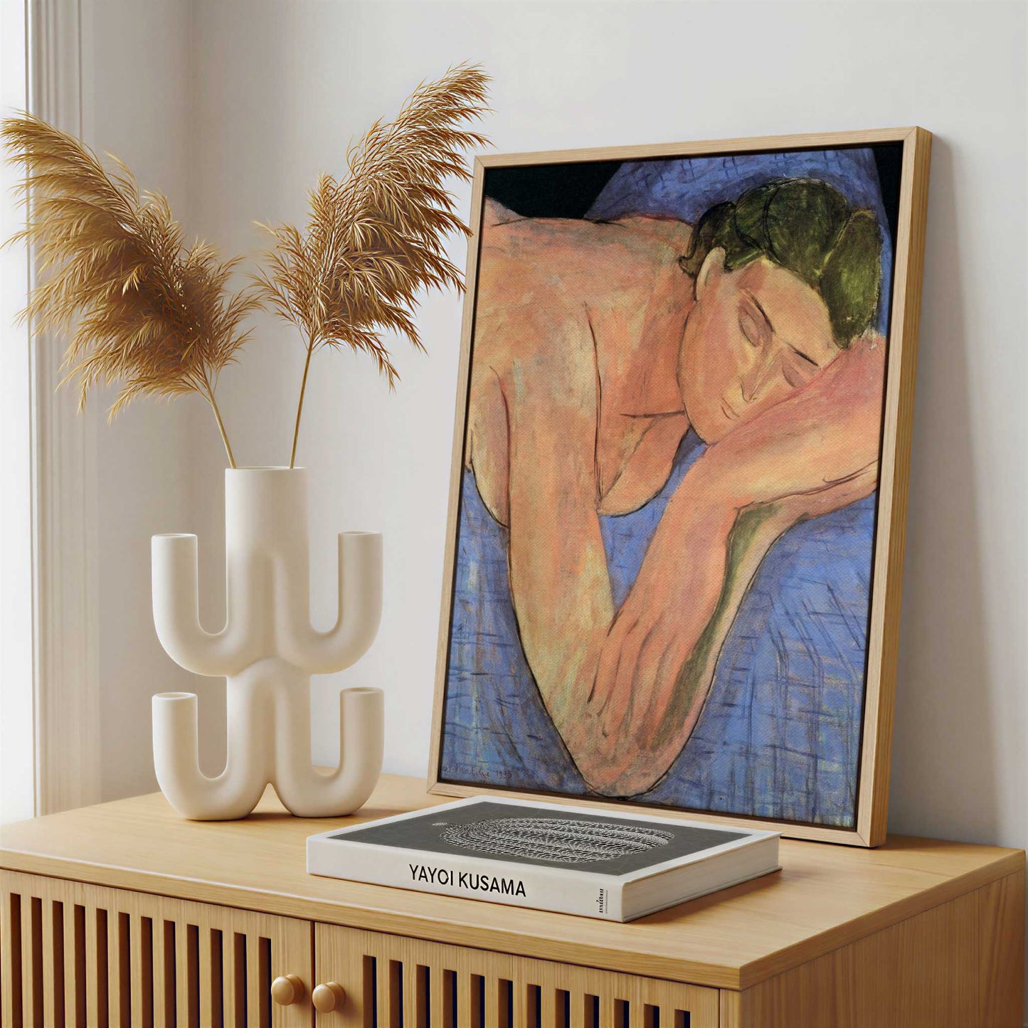 Framed Canvas - Framed canvas in a stylish interior setting