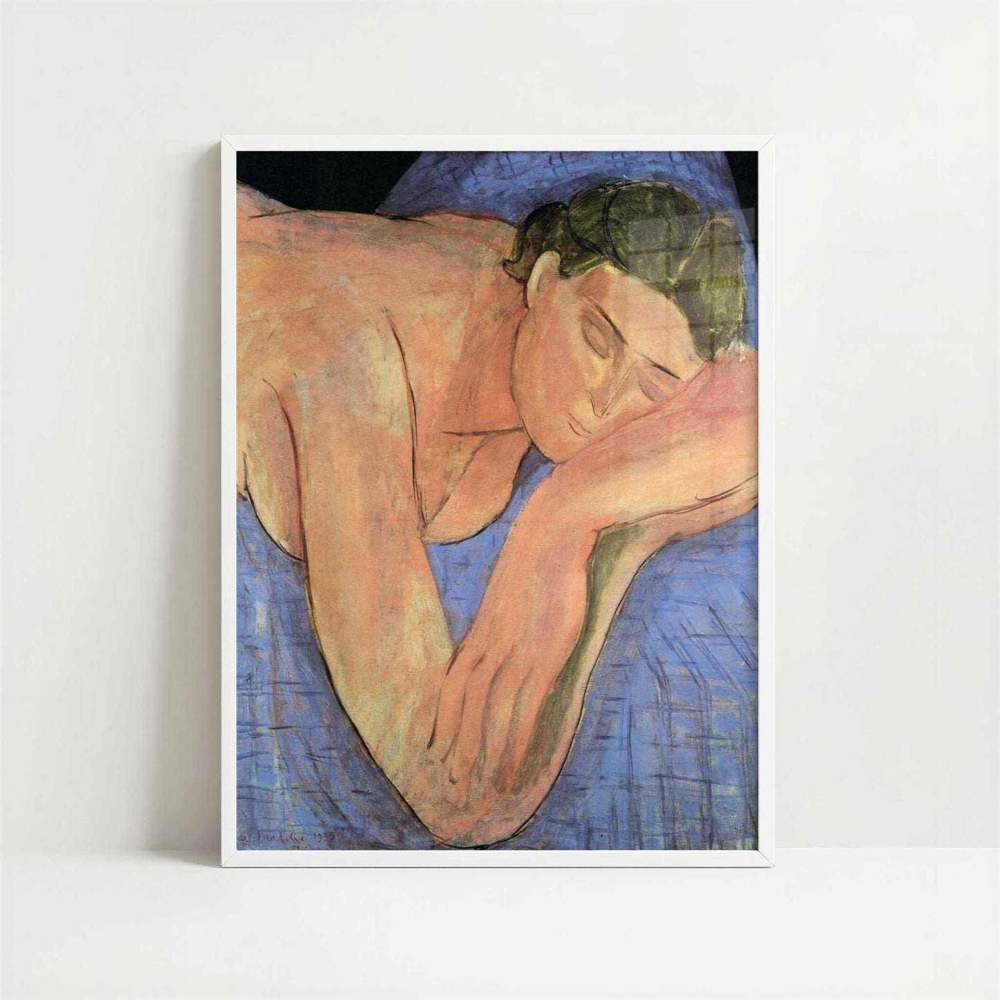 The Dream (1935) by Henri Matisse – Art Print - Art print in white frame