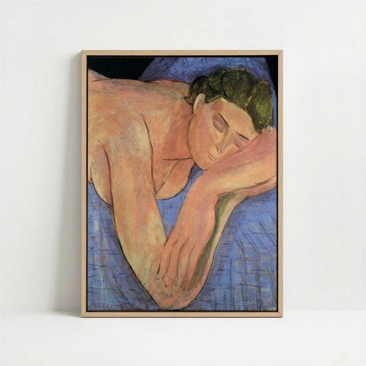 Framed Canvas - Framed canvas in oak color frame