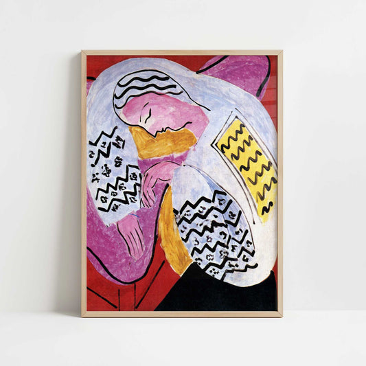 The Dream (1940) by Henri Matisse – Art Print - Art print in oak frame