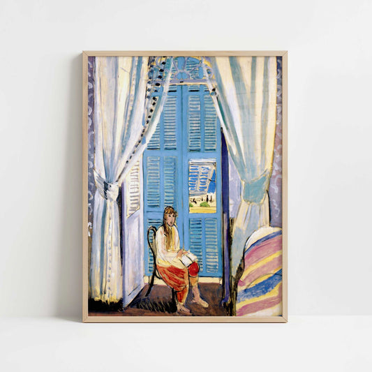 The French Window at Nice (1919) by Henri Matisse – Art Print - Art print in oak frame