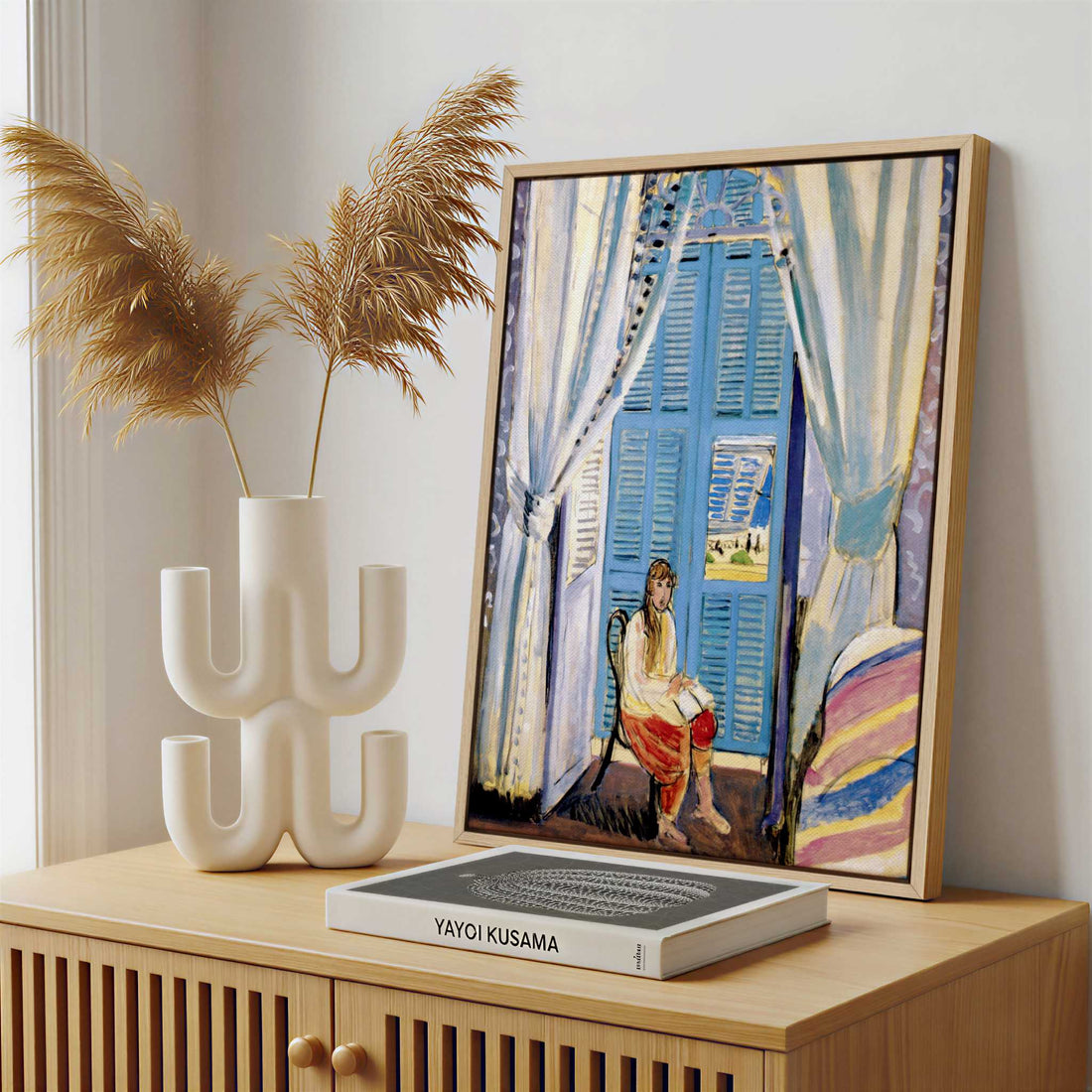 Framed Canvas - Framed canvas in a stylish interior setting