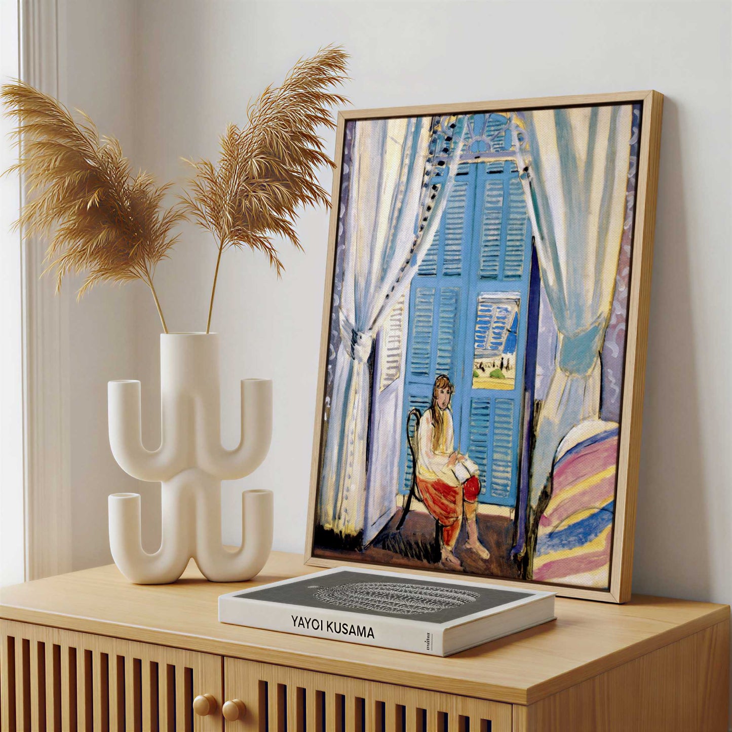 Framed Canvas - Framed canvas in a stylish interior setting