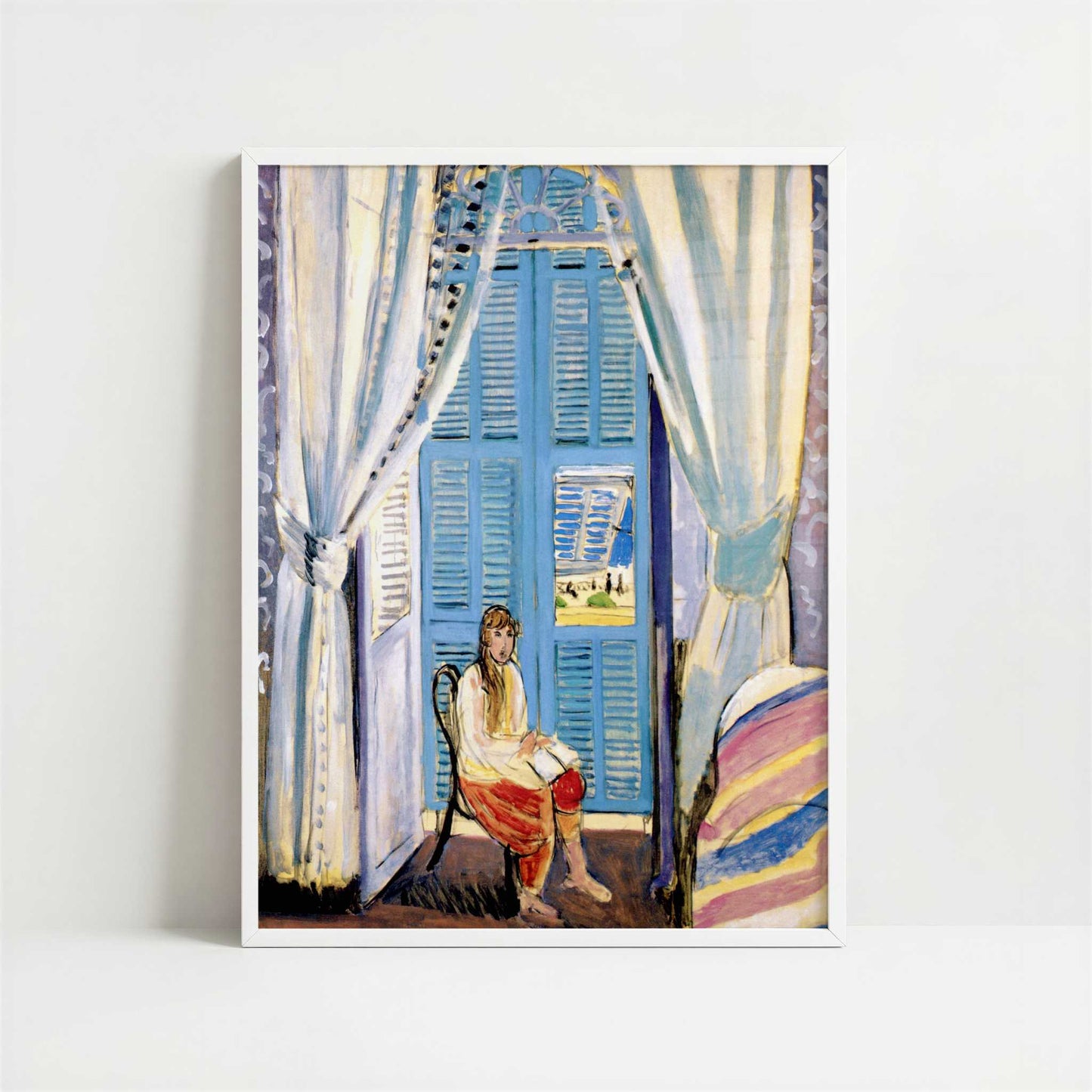 The French Window at Nice (1919) by Henri Matisse – Art Print - Art print in white frame
