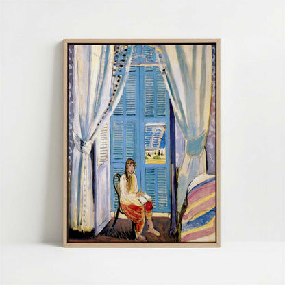 Framed Canvas - Framed canvas in oak color frame