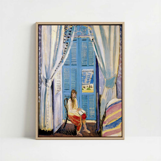 Framed Canvas - Framed canvas in oak color frame