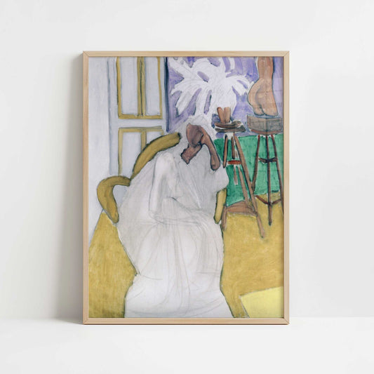 The Gandoura (1939) by Henri Matisse – Art Print - Art print in oak frame