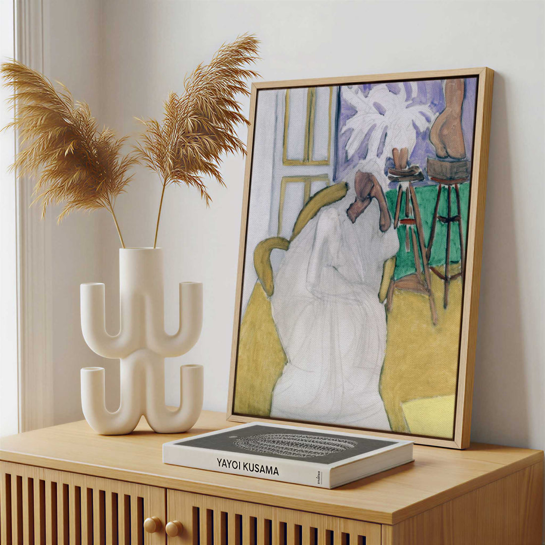 Framed Canvas - Framed canvas in a stylish interior setting