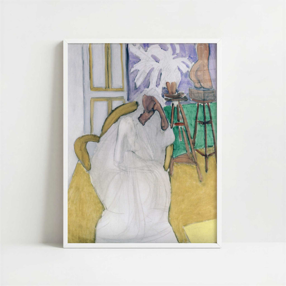The Gandoura (1939) by Henri Matisse – Art Print - Art print in white frame