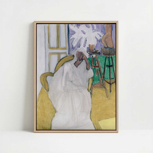 Framed Canvas - Framed canvas in oak color frame