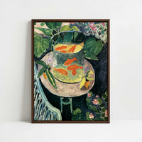 Framed Canvas - Framed canvas in dark wood color frame