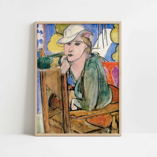 The Green Blouse (1936) by Henri Matisse – Art Print - Art print in oak frame