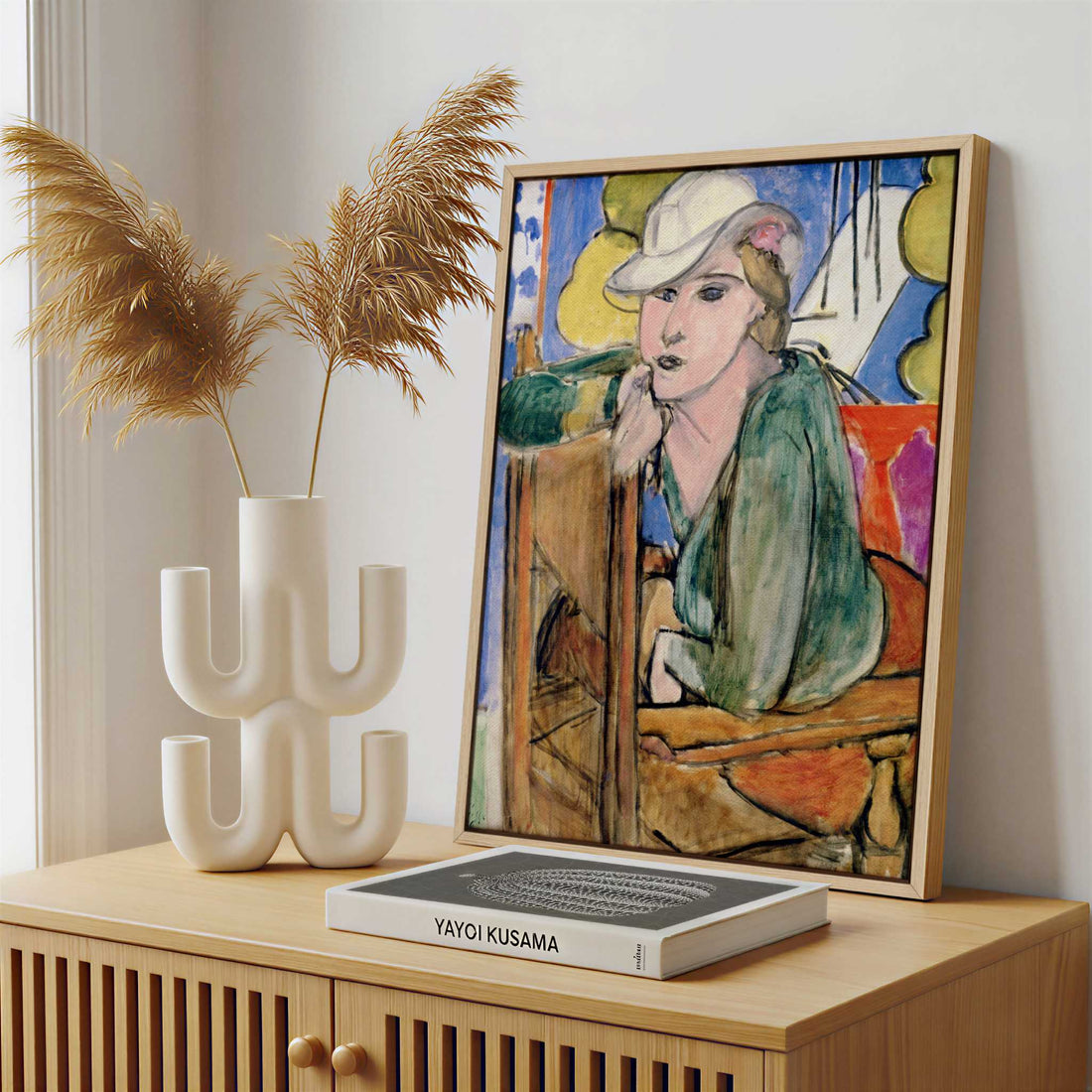 Framed Canvas - Framed canvas in a stylish interior setting