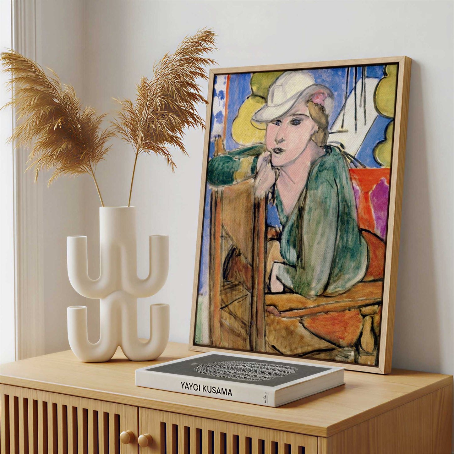 Framed Canvas - Framed canvas in a stylish interior setting