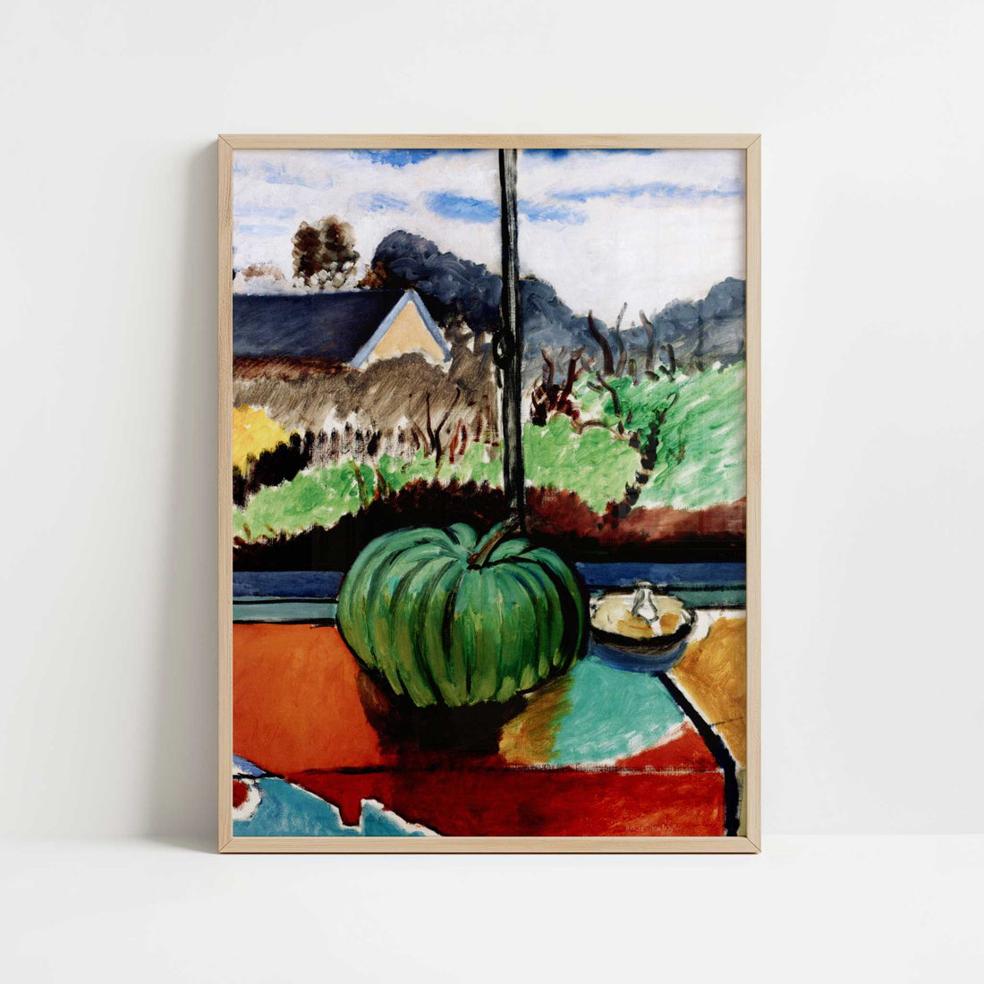 The Green Pumpkin (1916) by Henri Matisse – Art Print - Art print in oak frame