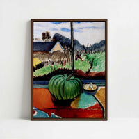 Framed Canvas - Framed canvas in dark wood color frame