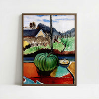 The Green Pumpkin (1916) by Henri Matisse – Art Print - Art print in dark wood frame