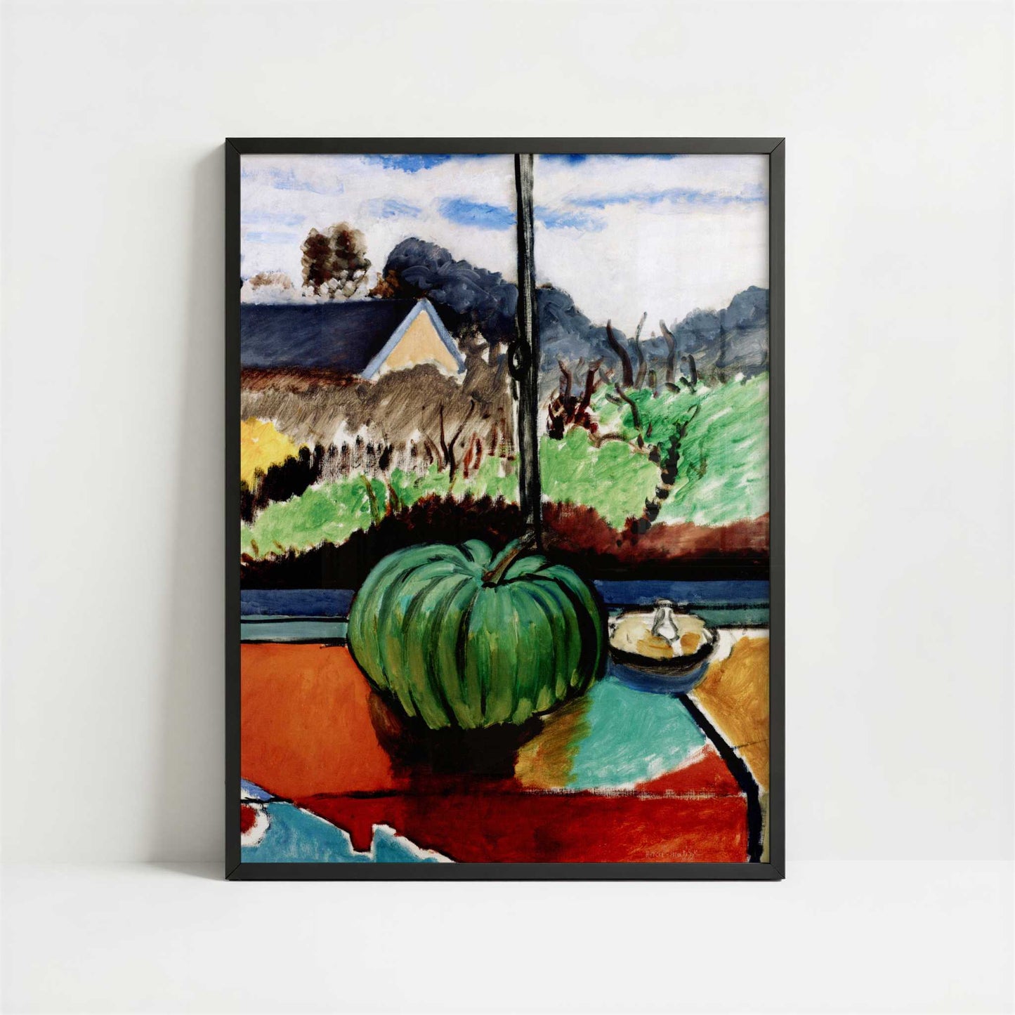The Green Pumpkin (1916) by Henri Matisse – Art Print - Art print in black frame