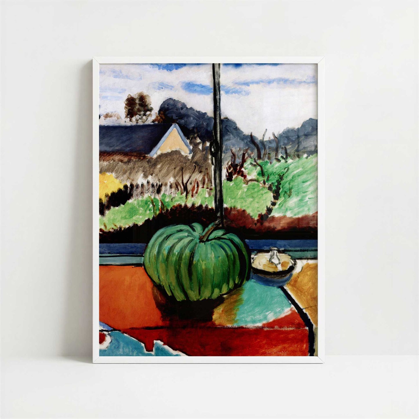 The Green Pumpkin (1916) by Henri Matisse – Art Print - Art print in white frame