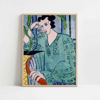 The Green Romanian Blouse (1939) by Henri Matisse – Art Print - Art print in oak frame