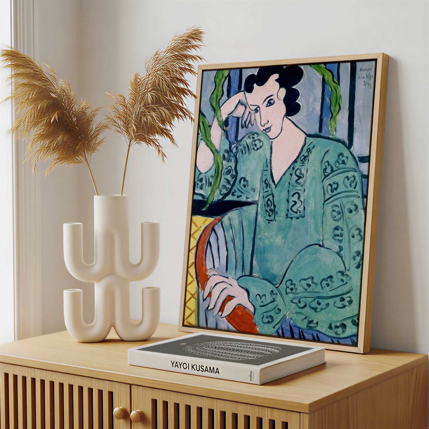 Framed Canvas - Framed canvas in a stylish interior setting