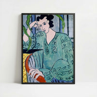 The Green Romanian Blouse (1939) by Henri Matisse – Art Print - Art print in black frame