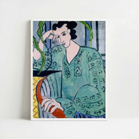 The Green Romanian Blouse (1939) by Henri Matisse – Art Print - Art print in white frame