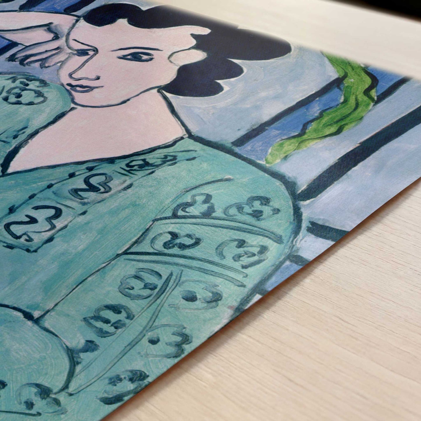 The Green Romanian Blouse (1939) by Henri Matisse – Art Print - Close-up detail of the art print